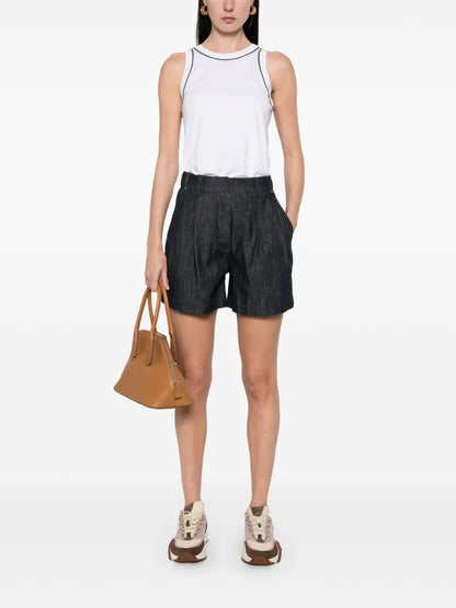 Pleat-Detail Shorts
