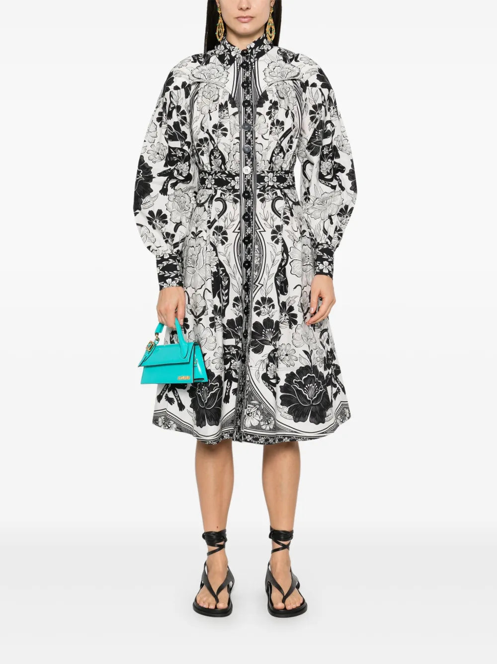 Flower Leopards Midi Dress