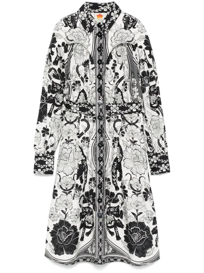 Flower Leopards Midi Dress