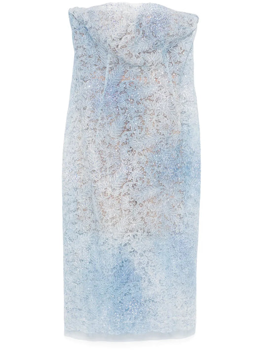 Lace Bustier Midi Dress