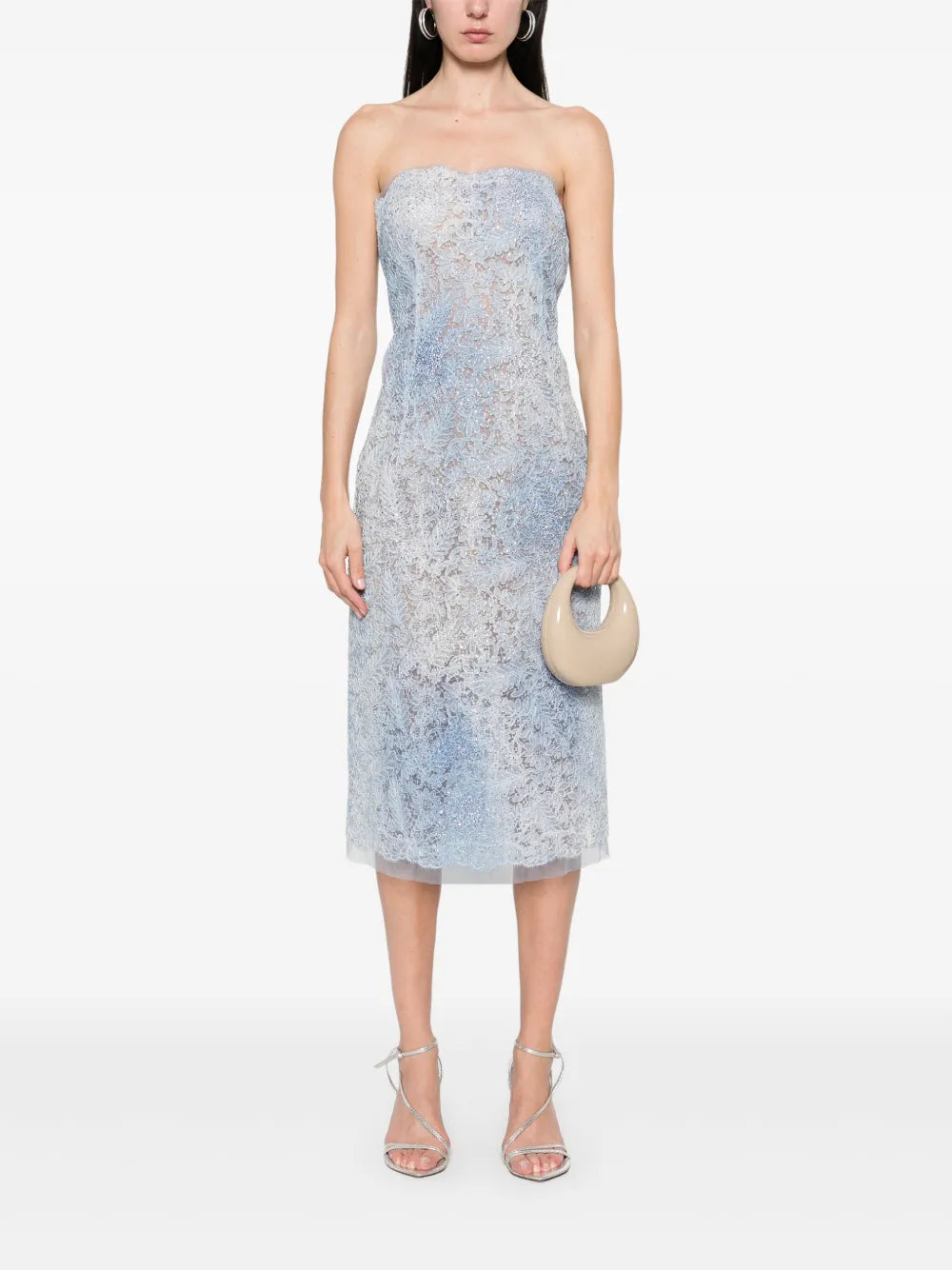 Lace Bustier Midi Dress