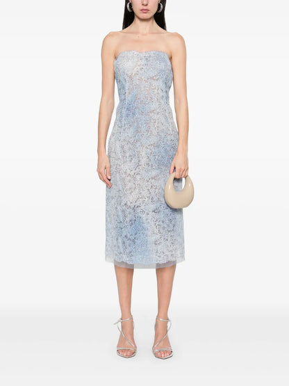 Lace Bustier Midi Dress