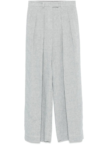Metallic-Threading Trousers