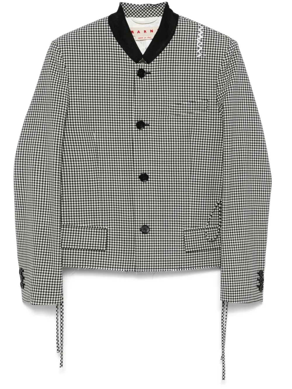 Gingham-Pattern Jacket
