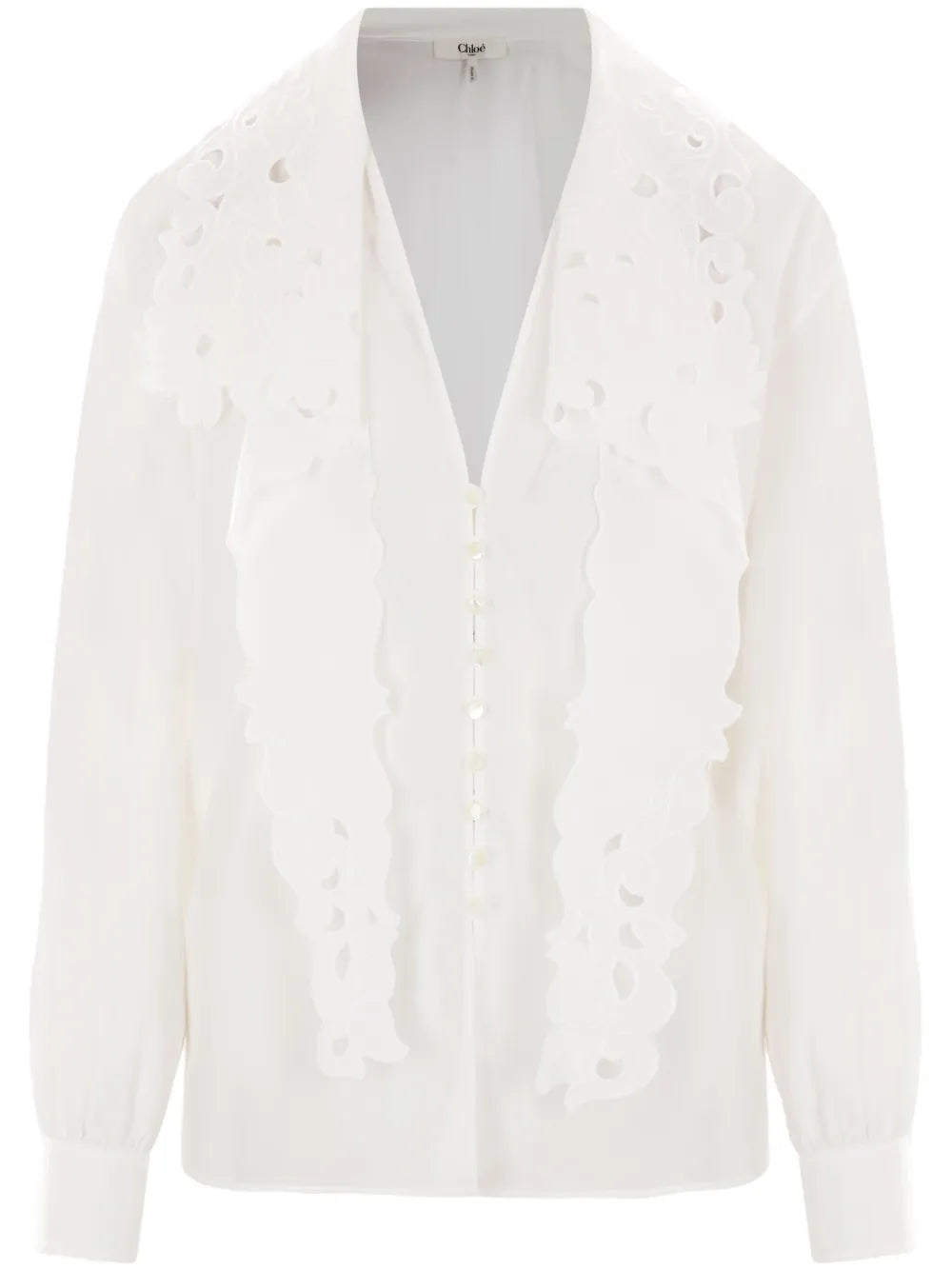 Embroidered Lavallière Shirt