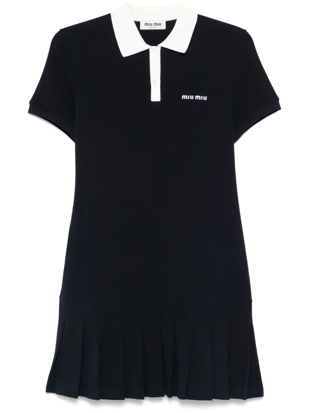 Pleat-Detail Mini Dress