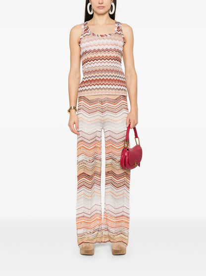 Chevron Sequinned Trousers