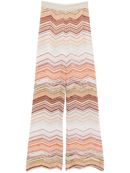 Chevron Sequinned Trousers