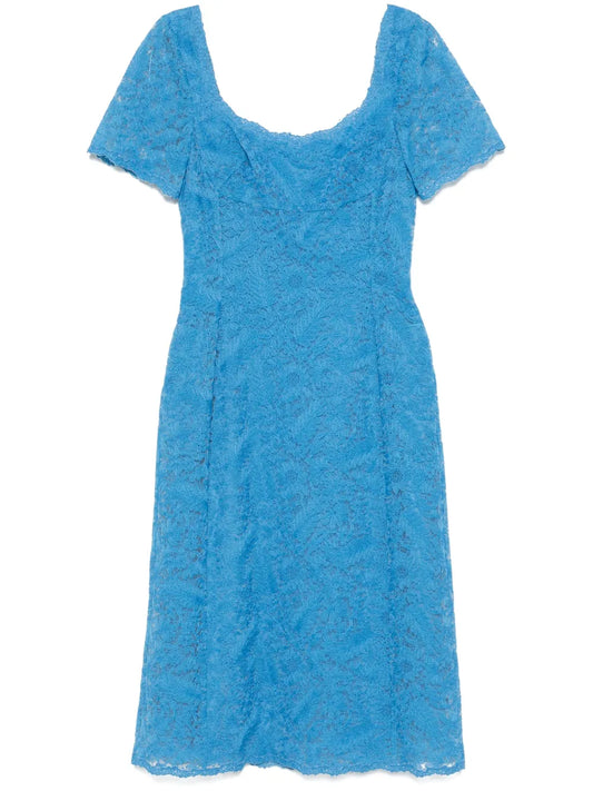 Floral-Lace Midi Dress