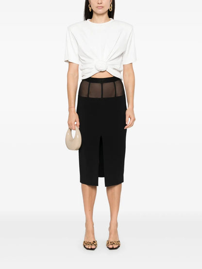Crepe Midi Skirt