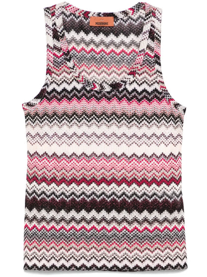 Zigzag-Pattern Tank Top
