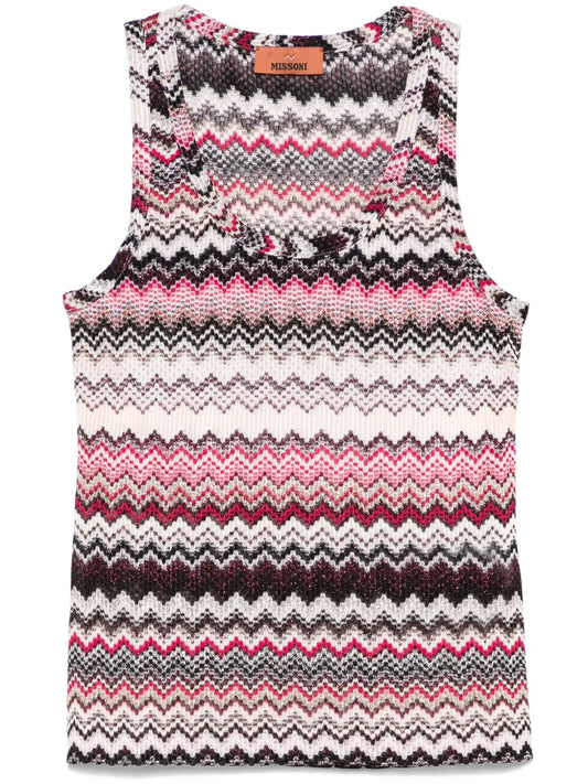 Zigzag-Pattern Tank Top