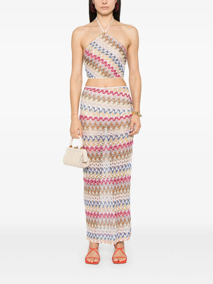 Lamé Maxi Skirt