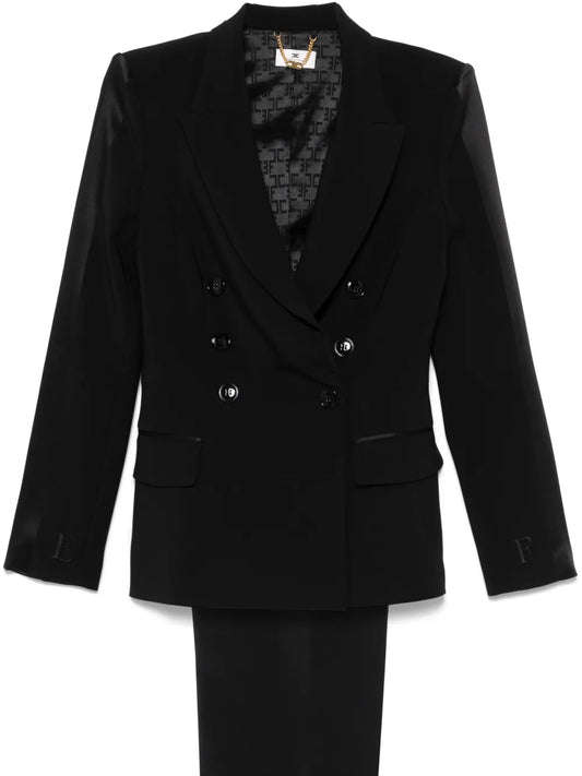 Double-Breasted Crepe Blazer
