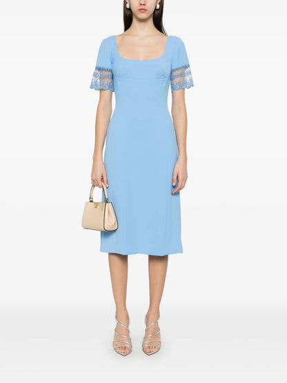 Lace-Detail Midi Dress