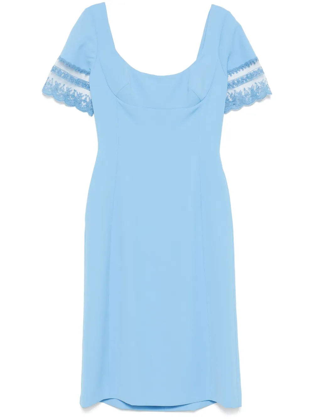 Lace-Detail Midi Dress