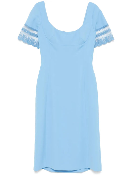 Lace-Detail Midi Dress