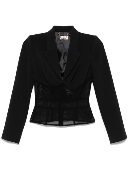 Panelled Tulle Blazer
