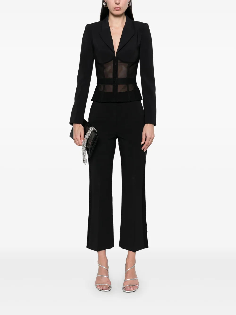 Panelled Tulle Blazer