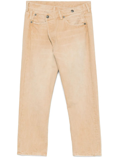 Crossover Straight-Leg Jeans
