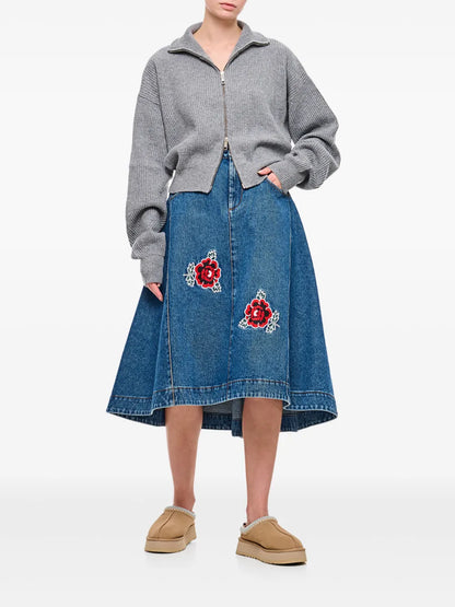Abi Denim Mid Skirt