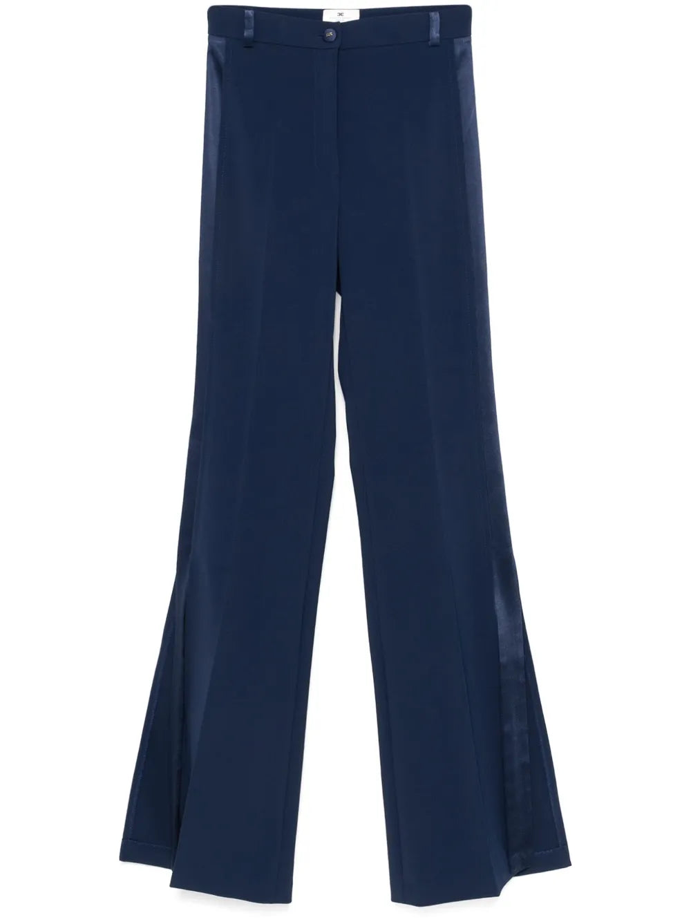 Satin-Trim Crepe Trousers