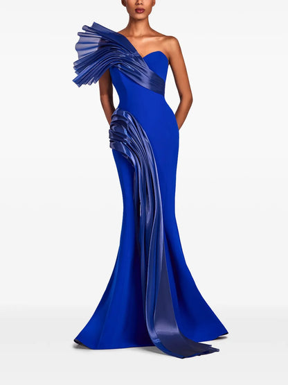 Draped Mermaid Gown