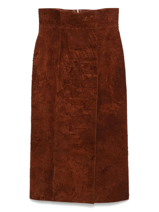 Suede Midi Skirt