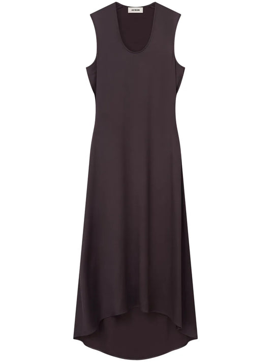 Gathered Scoop-Neck Dress