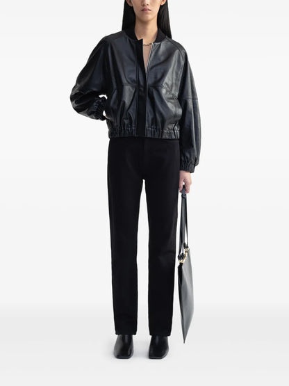 Leather Bomber Jacket