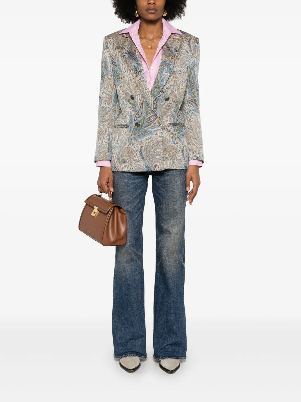 Paisley-Jacquard Blazer