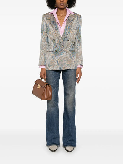 Paisley-Jacquard Blazer