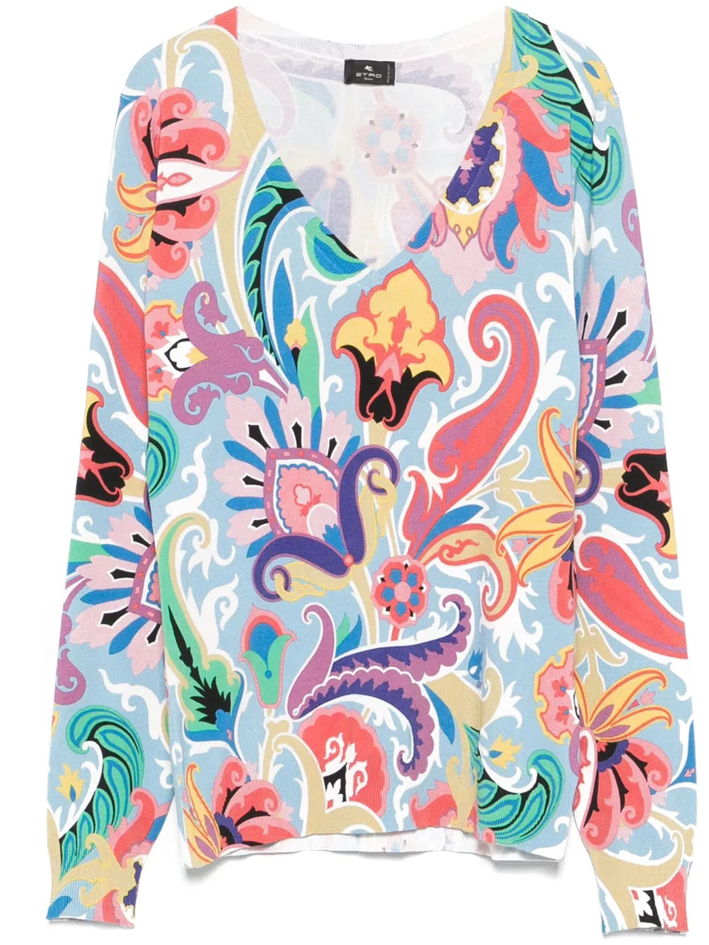 Paisley-Print Sweater