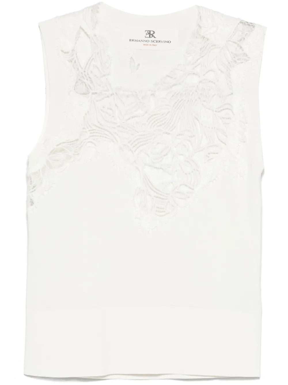 Floral-Embroidered Tank Top