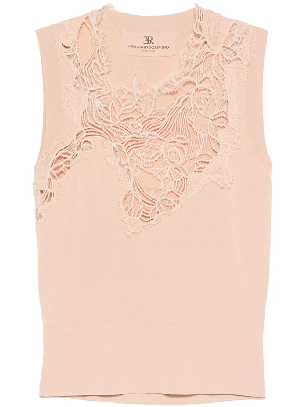 Lace-Panelled Tank Top