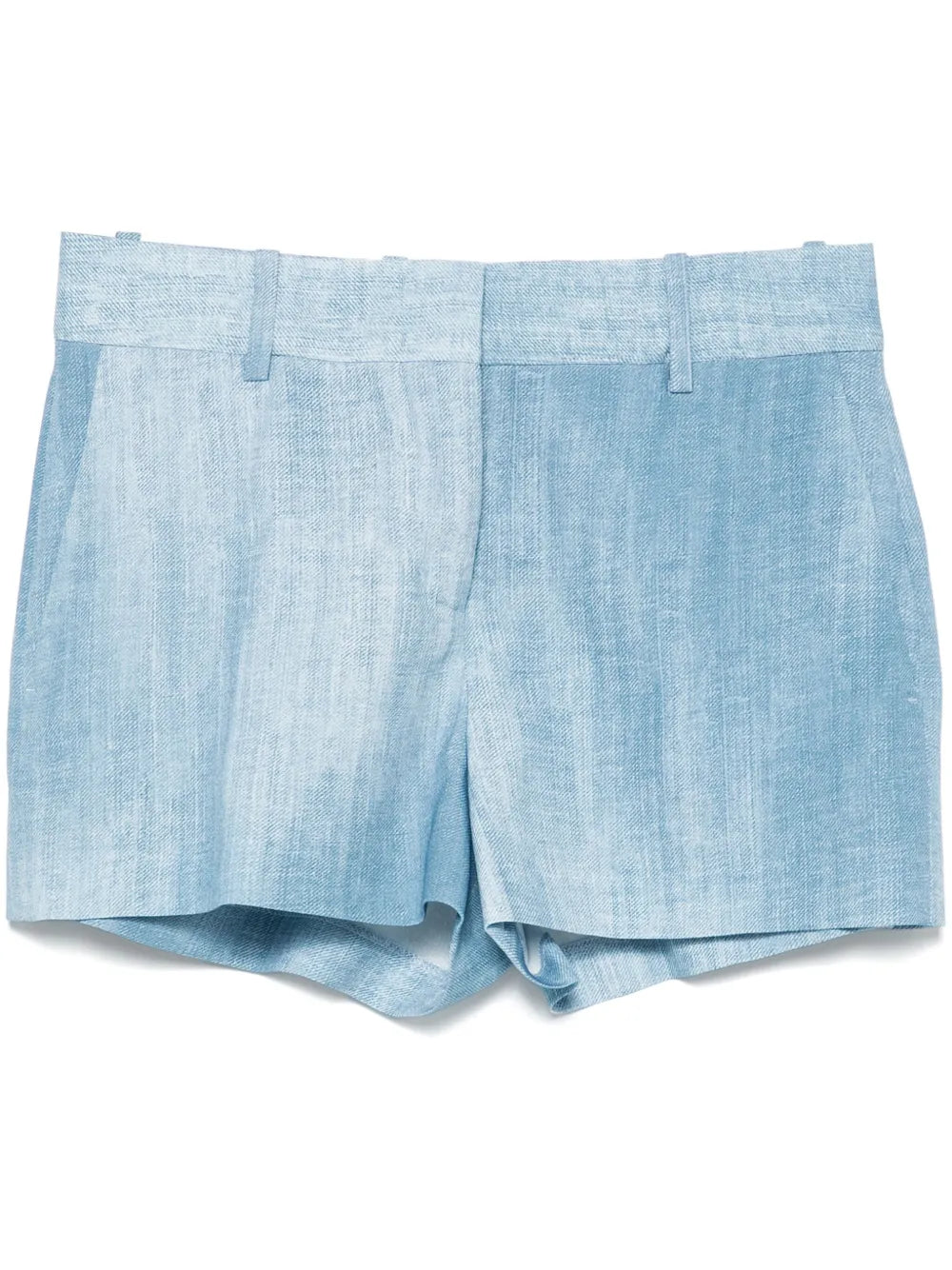 Denim-Print Shorts