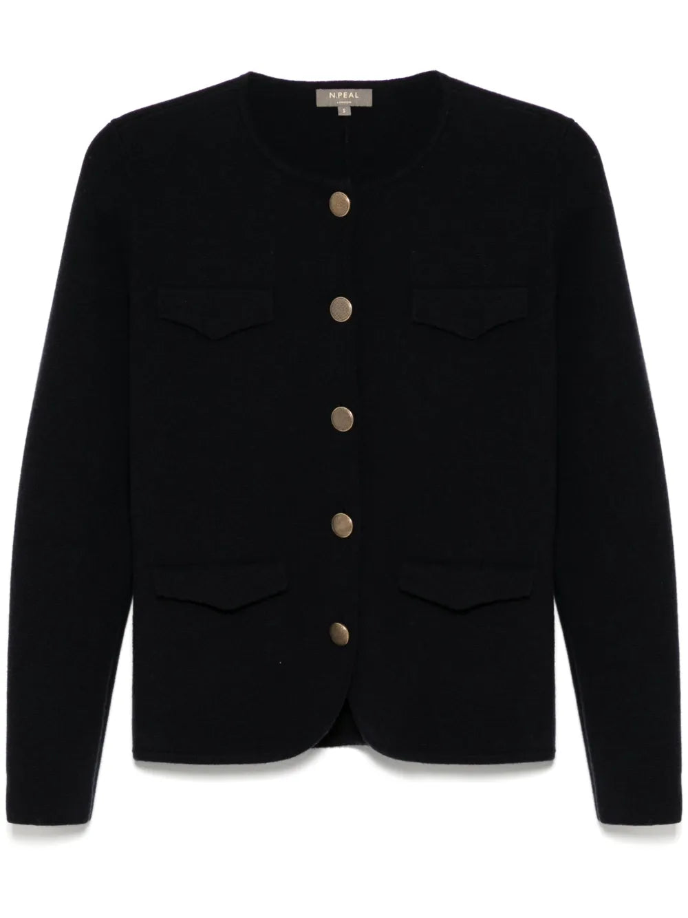 Round-Neck Cashmere Cardigan