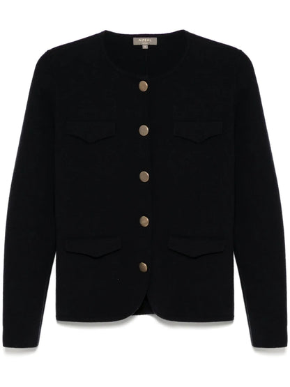 Round-Neck Cashmere Cardigan