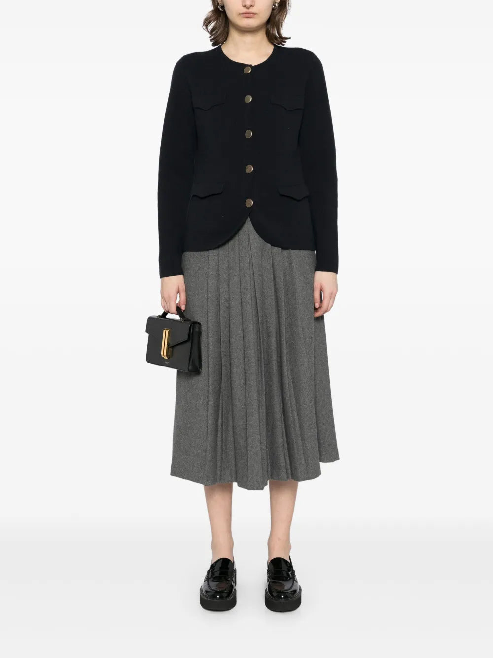 Round-Neck Cashmere Cardigan