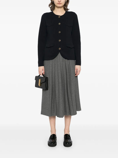 Round-Neck Cashmere Cardigan