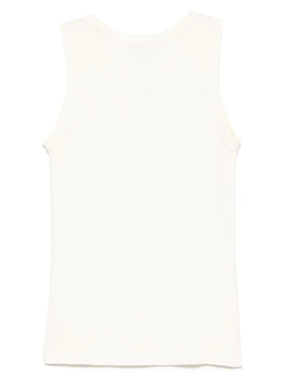 Ribbed-Trim Tank Top