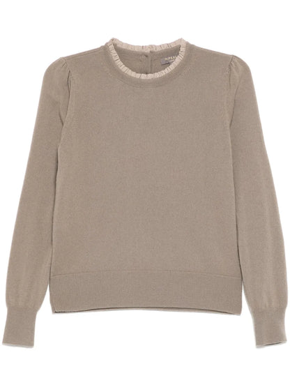 Woven Ruffle Sweater