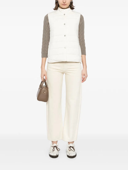 Button Through Quilted Gilet