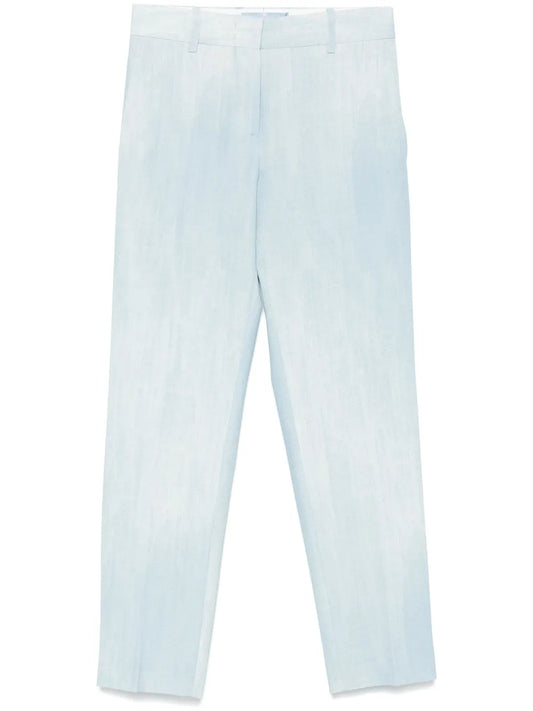 Denim-Print Trousers