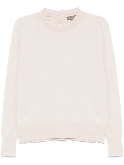 Woven Ruffle Sweater