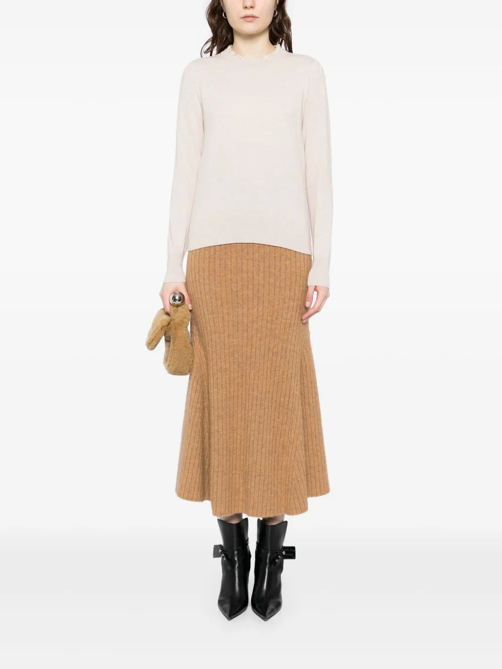 Woven Ruffle Sweater