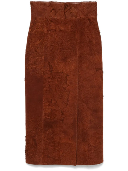 Suede Midi Skirt