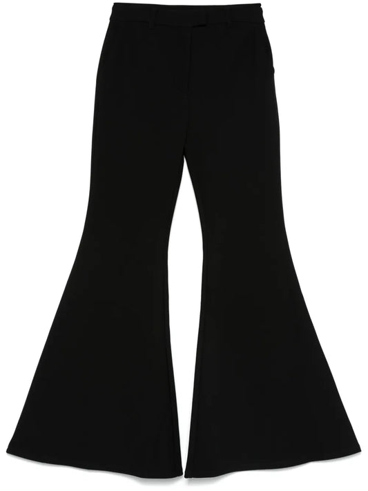 Crepe Flared Trousers