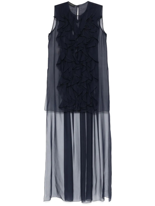 Ruched Chiffon Blouse