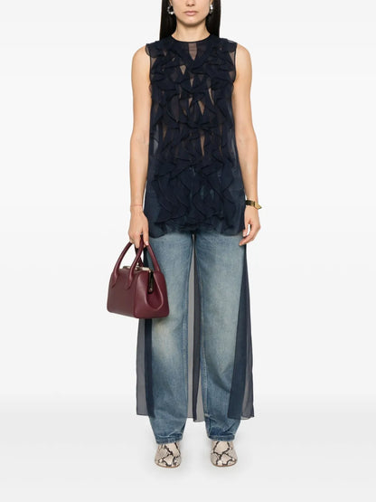 Ruched Chiffon Blouse